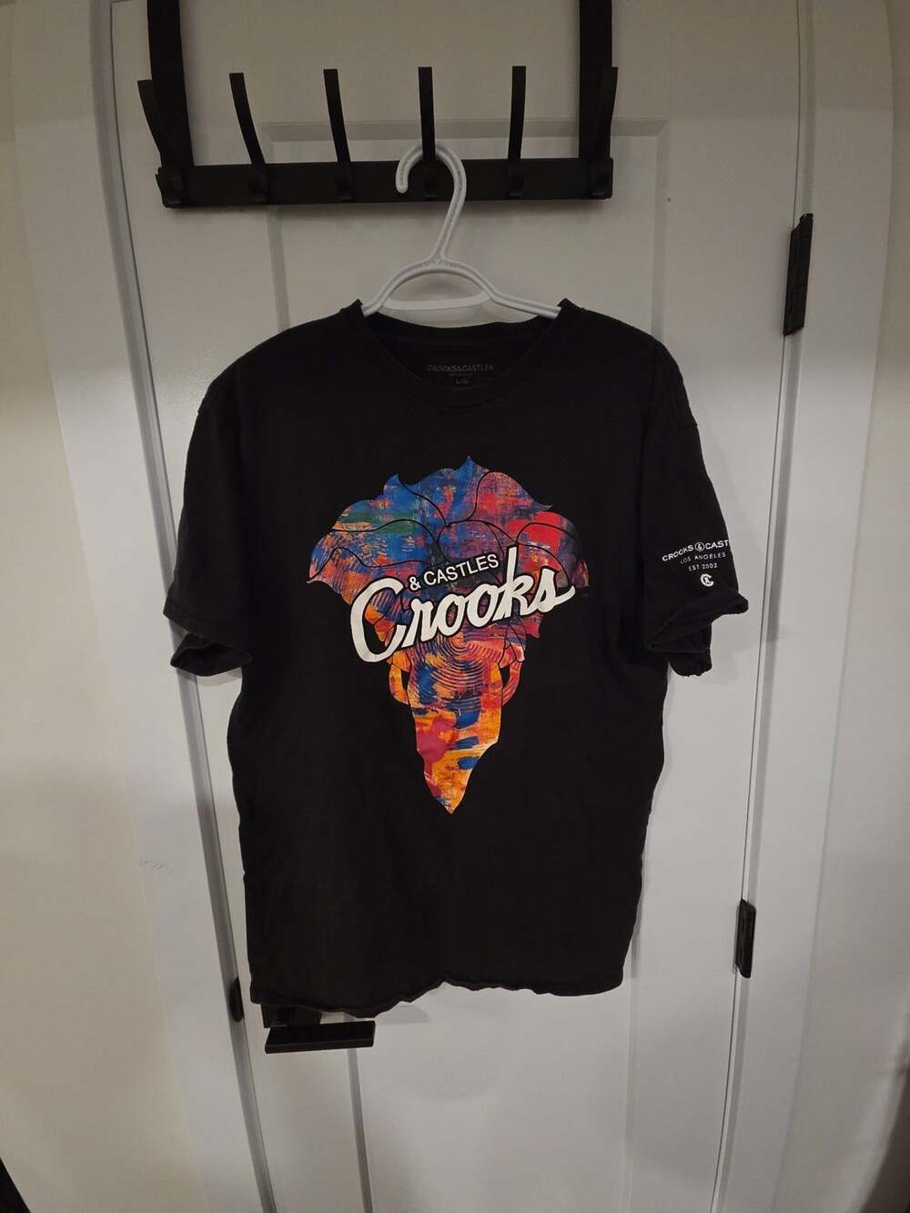Crooks & Castles Graphic T-Shirt Size L/G Black